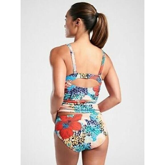 Athleta Square Neck Tankini Top and Bottoms Swimsuit Swim Bora Bora 34 B C S M - Picture 9 of 17
